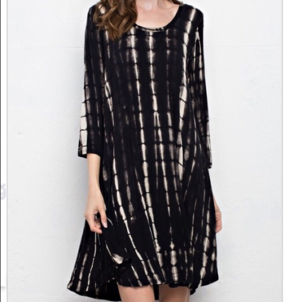 JODIFL Black Tie Dye Dress